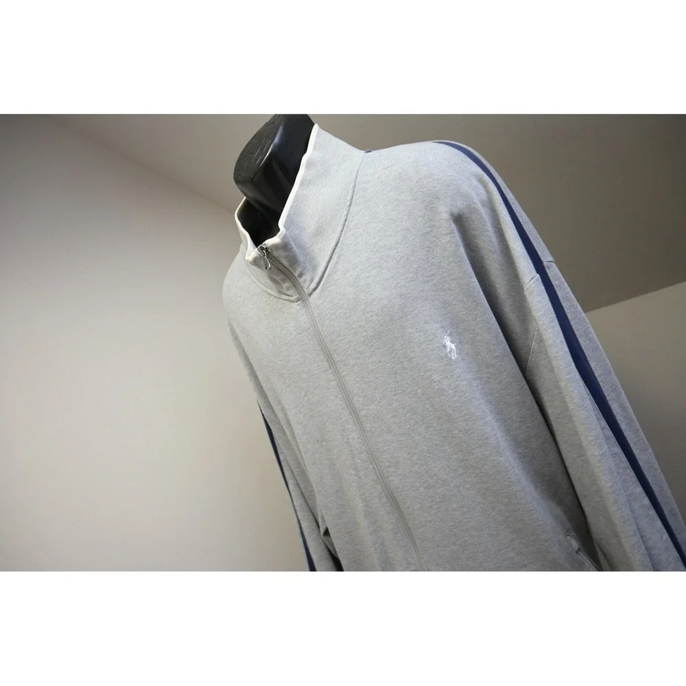 Polo Ralph Lauren Track Jacket Mens‎ 4XB 4XL BIG Stripe Full Zip Athletic EUC